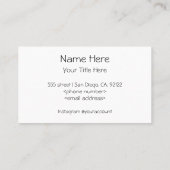 KunstVisitekaartje voor hart- en zanderliefdesdive Visitekaartje (Achterkant)