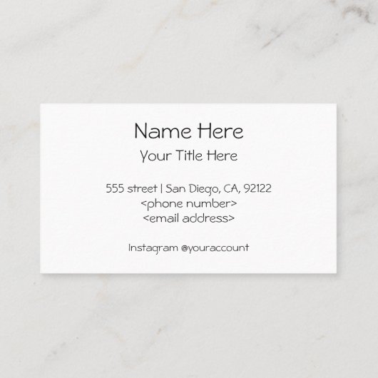 KunstVisitekaartje voor hart- en zanderliefdesdive Visitekaartje (Achterkant)