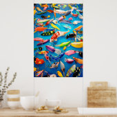 Kunstvissen Poster (Keuken)