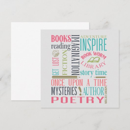 Kunstvlakke Kaart voor bibliotheek subway (Voorkant / Achterkant)