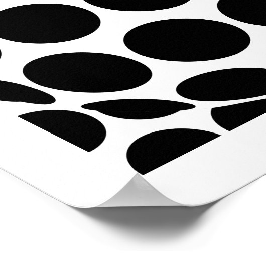 Kunstvlekken en -bollen - zwart en wit poster (Hoek)