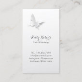 Kunstvlinder voor artistieke haarscherp visitekaartje (Achterkant)