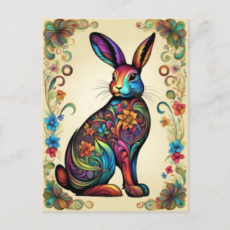 Kunstvoller Osterhase 5 Briefkaart