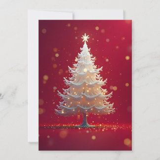 Kunstvoller weißer Weihnachtsbaum Kaart