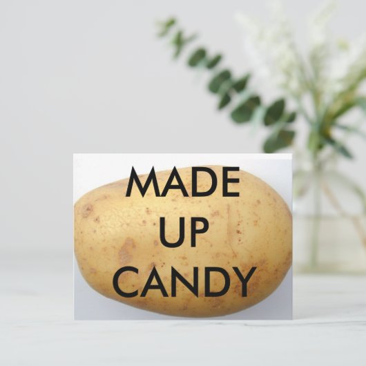 Kunstvorm briefkaart van aardappelen (Staand voorkant)