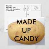 Kunstvorm briefkaart van aardappelen (Voorkant / Achterkant)