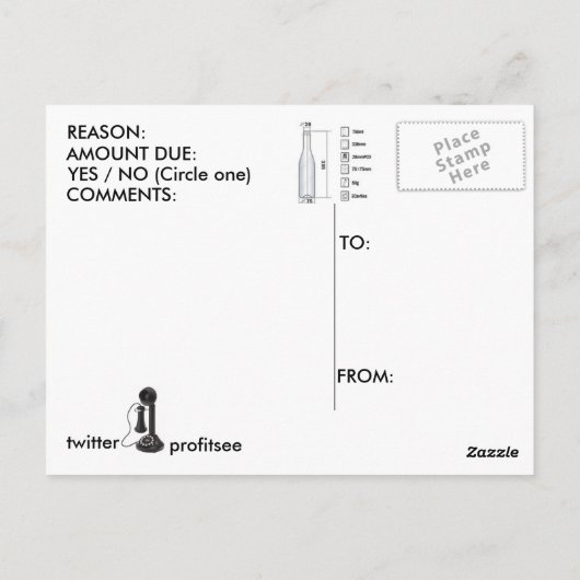 Kunstvorm briefkaart van aardappelen (Achterkant)