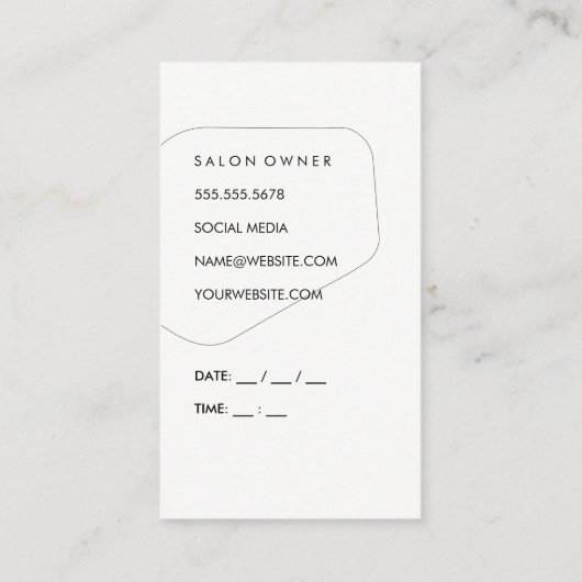 Kunstvormen en -Waterverf | Raadpleging Afsprakenkaartje (Achterkant)