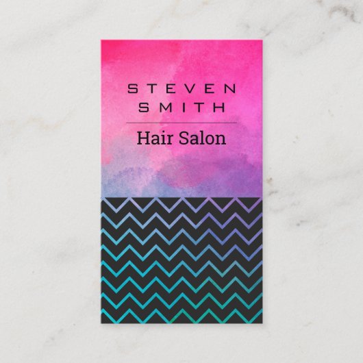 Kunstvormen en -Waterverf | Zig Zap Pattern Afsprakenkaartje (Voorkant)