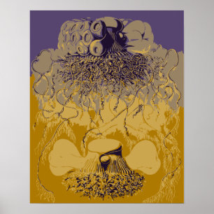 Kunstvormen van het diepe zee, Siphonophorae Poster