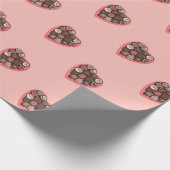 Kunstvormig ontwerp voor Valentijnse chocolade-sno Cadeaupapier (Hoek)