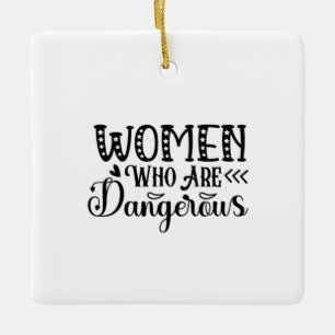 Kunstvrouwen lezen die gevaarlijk zijn keramisch ornament