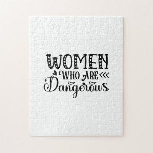 Kunstvrouwen lezen die gevaarlijk zijn legpuzzel