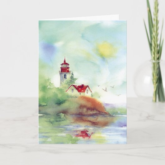 Kunstvuurtoren waterverf aanpasbare kaart (Voorkant)