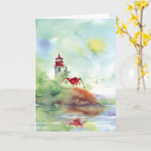 Kunstvuurtoren waterverf aanpasbare kaart (Gele Bloem)