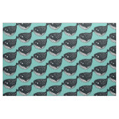 Kunstwalvis op Teal Stof (Fat Quarter)
