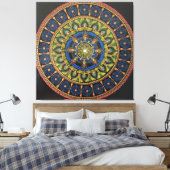 Kunstwand Mandala, kunstwerk, wandbekleding, uniek Canvas Afdruk (Insitu (Slaapkamer))