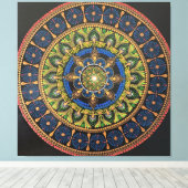Kunstwand Mandala, kunstwerk, wandbekleding, uniek Canvas Afdruk (Insitu (Houten vloer))