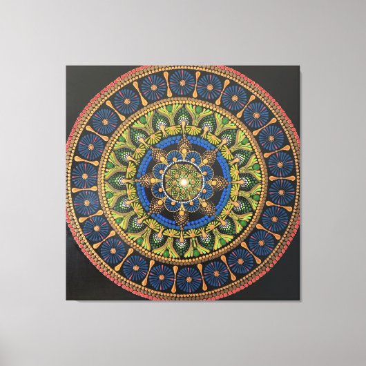 Kunstwand Mandala, kunstwerk, wandbekleding, uniek Canvas Afdruk (Voorkant)
