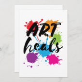 Kunstwarmte Kunsttherapistische therapie Kaart (Voorkant / Achterkant)