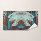 Kunstwater Lilly in Red en Blue Bad Handdoek (Handdoek)