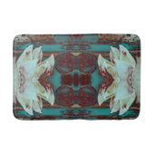 Kunstwater Lilly in Red en Blue Badmat (Voorkant)