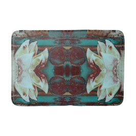 Kunstwater Lilly in Red en Blue Badmat