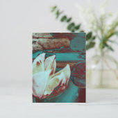 Kunstwater Lilly in Red en Blue Briefkaart (Staand voorkant)