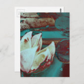 Kunstwater Lilly in Red en Blue Briefkaart (Voorkant / Achterkant)