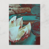 Kunstwater Lilly in Red en Blue Briefkaart (Voorkant)