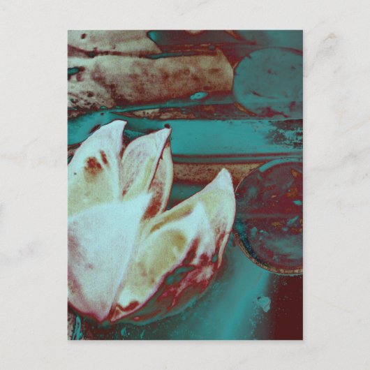 Kunstwater Lilly in Red en Blue Briefkaart (Voorkant)