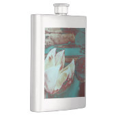Kunstwater Lilly in Red en Blue Heupfles (Rechts)