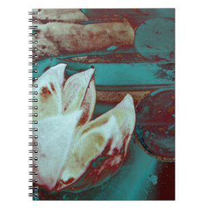 Kunstwater Lilly in Red en Blue Notitieboek