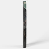 kunstweesportret van het zwarte paard samsung galaxy hoesje (Rechterkant)