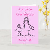 KunstWenskaart voor moeder en zoon - aangepaste fa Kaart (Gele Bloem)