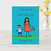 KunstWenskaart voor moeder en zoon - aangepaste fa Kaart (Gele Bloem)