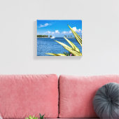 Kunstwerk aan de kustlijn Tropisch oceaanzicht Canvas Afdruk (Insitu (Woonkamer))