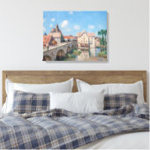 Kunstwerk Alfred Sisley - Le Pont de Moret Canvas Afdruk (Insitu (Slaapkamer))