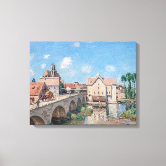 Kunstwerk Alfred Sisley - Le Pont de Moret Canvas Afdruk (Voorkant)