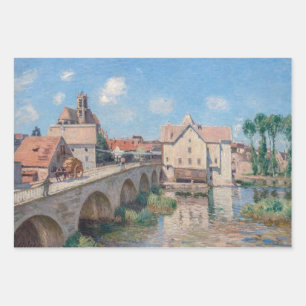 Kunstwerk Alfred Sisley - Le Pont de Moret Inpakpapier Vel