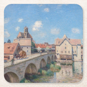 Kunstwerk Alfred Sisley - Le Pont de Moret Kartonnen Onderzetters