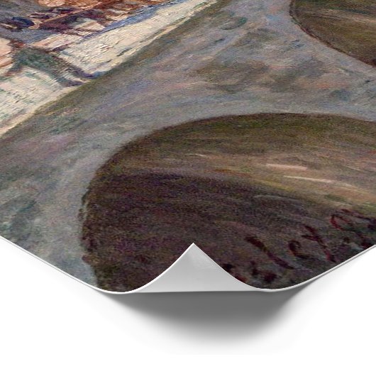 Kunstwerk Alfred Sisley - Le Pont de Moret Poster (Hoek)