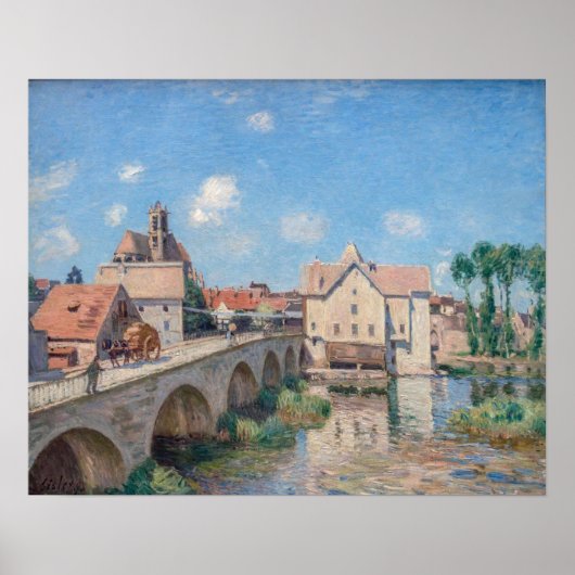 Kunstwerk Alfred Sisley - Le Pont de Moret Poster (Voorkant)
