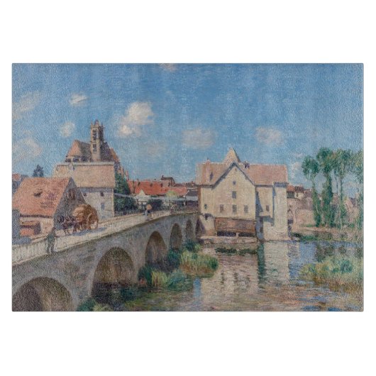 Kunstwerk Alfred Sisley - Le Pont de Moret Snijplank (Voorkant)