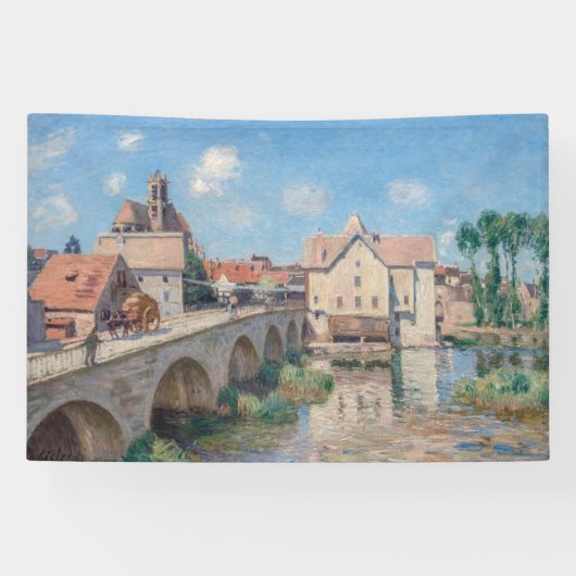 Kunstwerk Alfred Sisley - Le Pont de Moret Spandoek (Horizontaal)