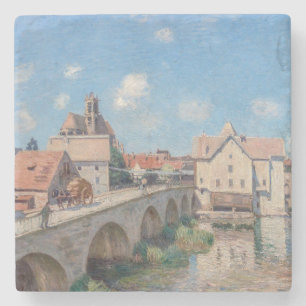Kunstwerk Alfred Sisley - Le Pont de Moret Stenen Onderzetter