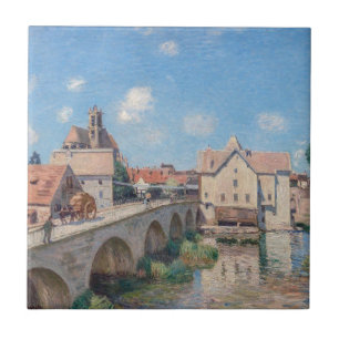 Kunstwerk Alfred Sisley - Le Pont de Moret Tegeltje