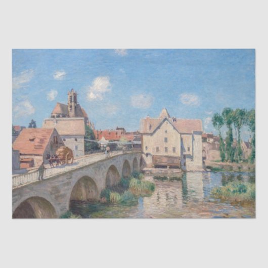 Kunstwerk Alfred Sisley - Le Pont de Moret Tissuepapier (Voorkant)