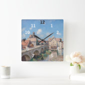 Kunstwerk Alfred Sisley - Le Pont de Moret Vierkante Klok (Huis)
