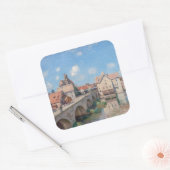 Kunstwerk Alfred Sisley - Le Pont de Moret Vierkante Sticker (Envelop)
